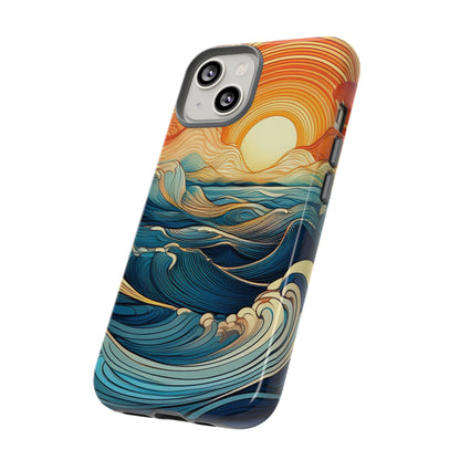 Pop Art Sunset Over the Ocean Phone Case