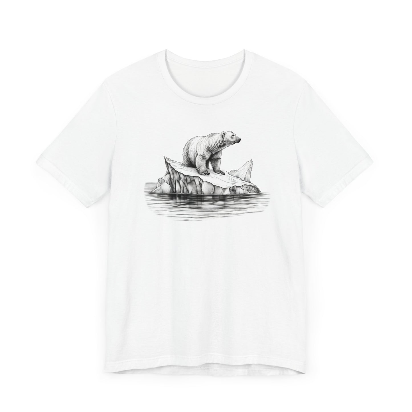 Polar Bear Floats on Iceberg | Short Sleeve Tee (Unisex)