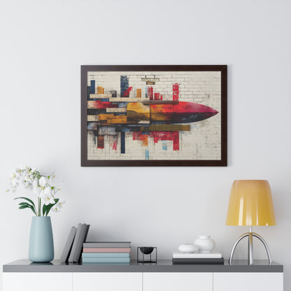 Military Graffiti Art - Framed Horizontal Poster