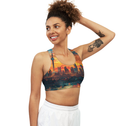 Modern Cityscape - Seamless Sports Bra