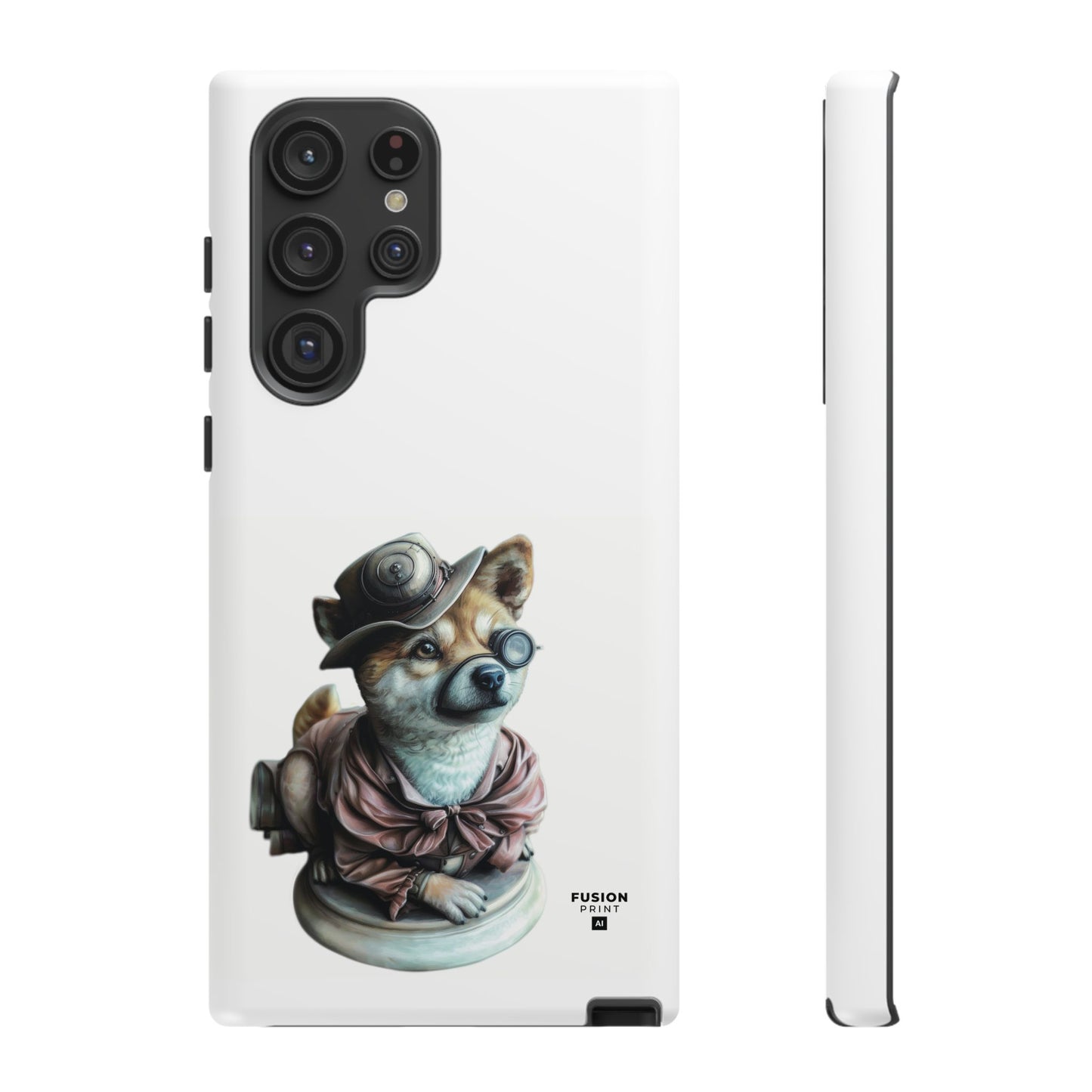 Porcelain Steampunk Chihuahua Figurine Phone Case