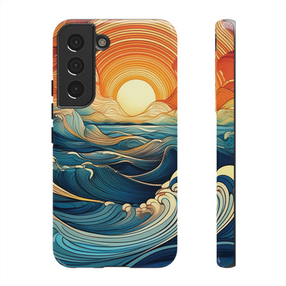 Pop Art Sunset Over the Ocean Phone Case