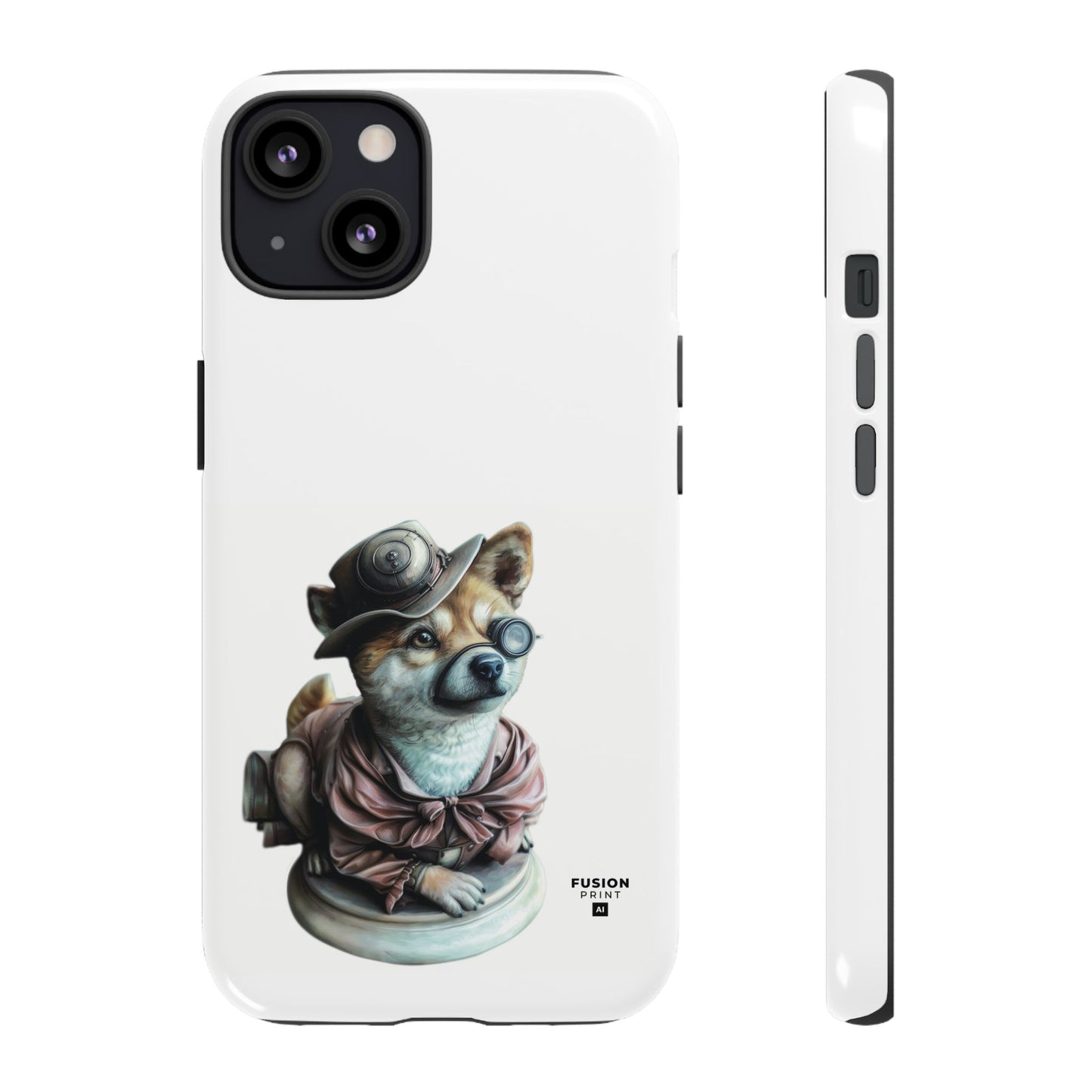 Porcelain Steampunk Chihuahua Figurine Phone Case