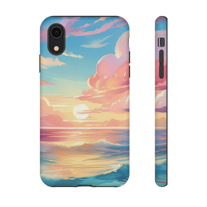 Pop Art Pastel Sky with Clouds Above the Ocean Phone Case