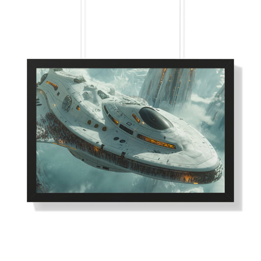 Spaceship - Framed Horizontal Poster