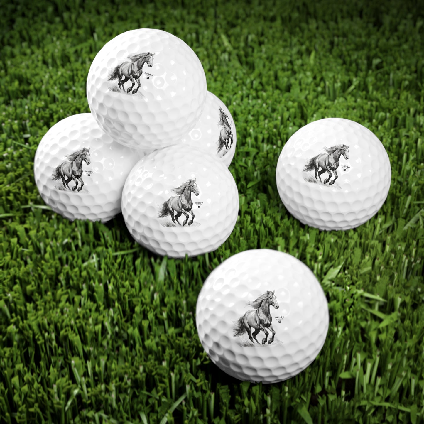 Mustang Horse Golf Balls, 6pcs