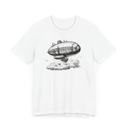 Steampunk Blimp Amongst the Clouds | Short Sleeve Tee (Unisex)