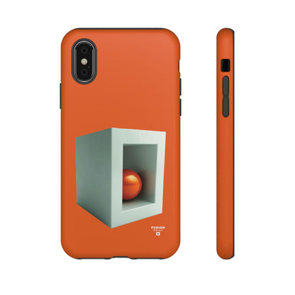 Orange Ball in a White Cube Phone Case