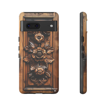 Floret Wood Carving Phone Case