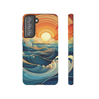 Pop Art Sunset Over the Ocean Phone Case