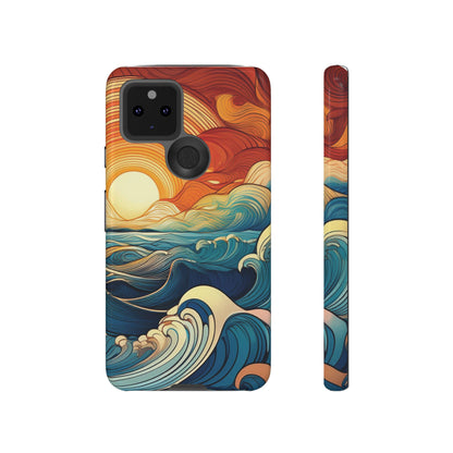 Pop Art Sunset Over the Ocean Phone Case