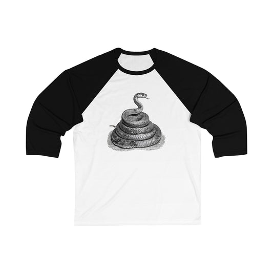 Stacked Snake - Unisex 3\4 Sleeve Baseball Tee