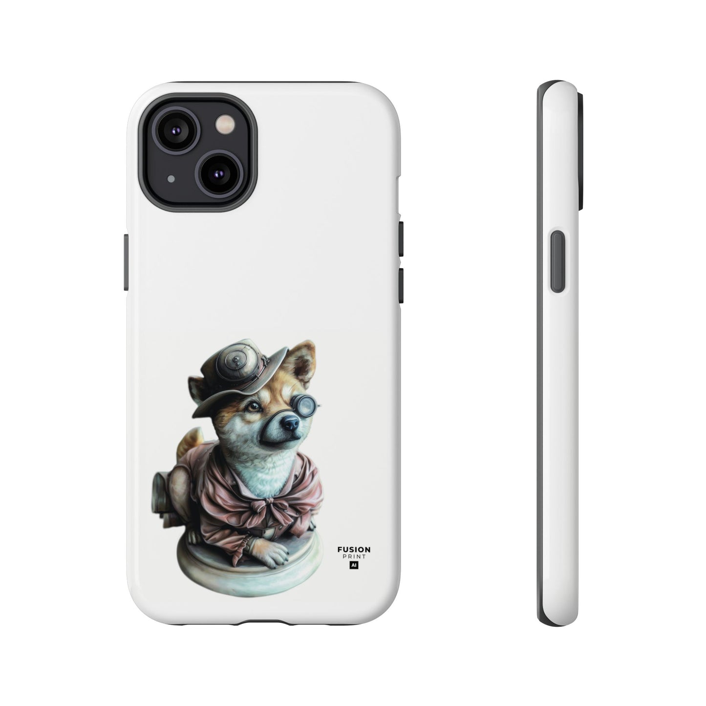 Porcelain Steampunk Chihuahua Figurine Phone Case