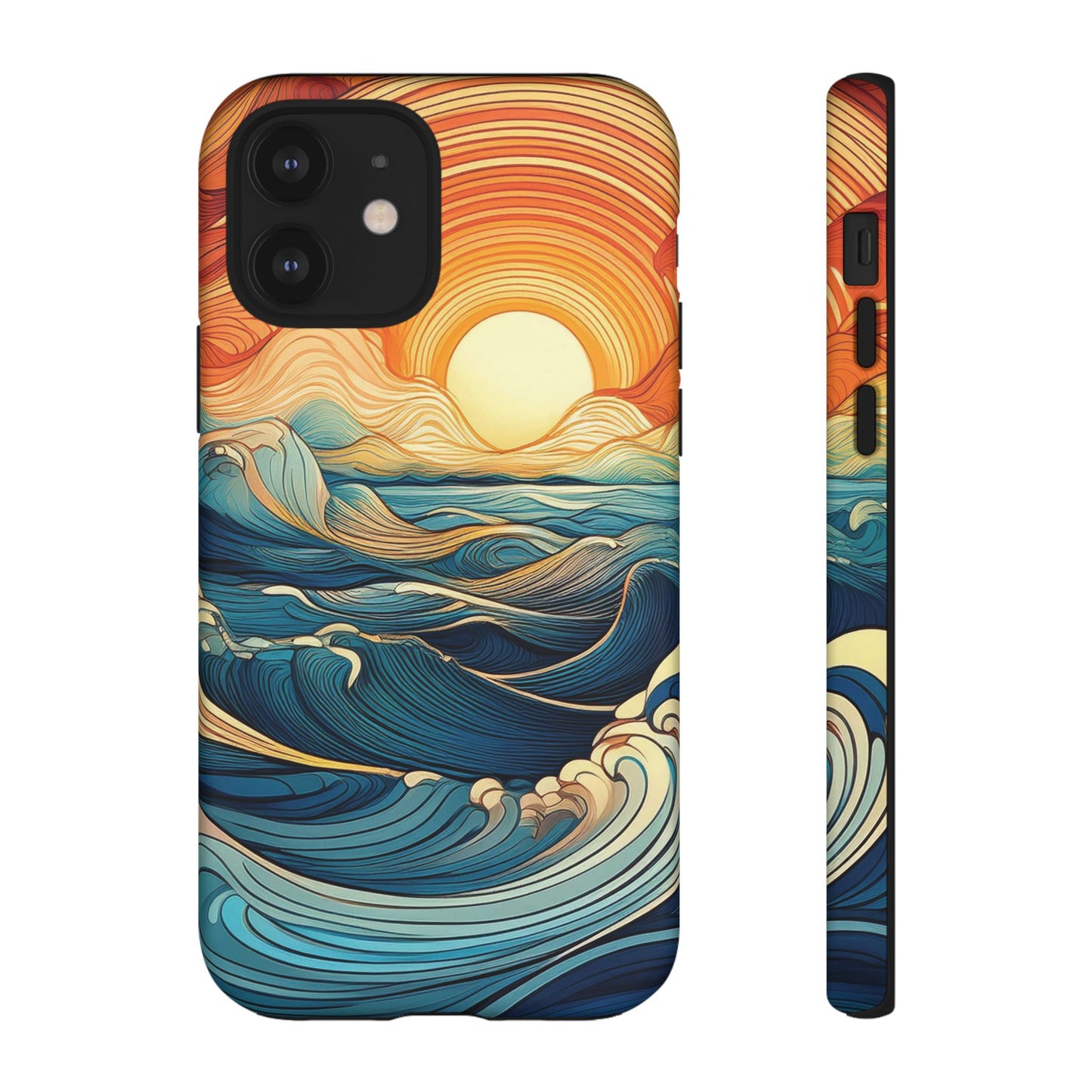 Pop Art Sunset Over the Ocean Phone Case