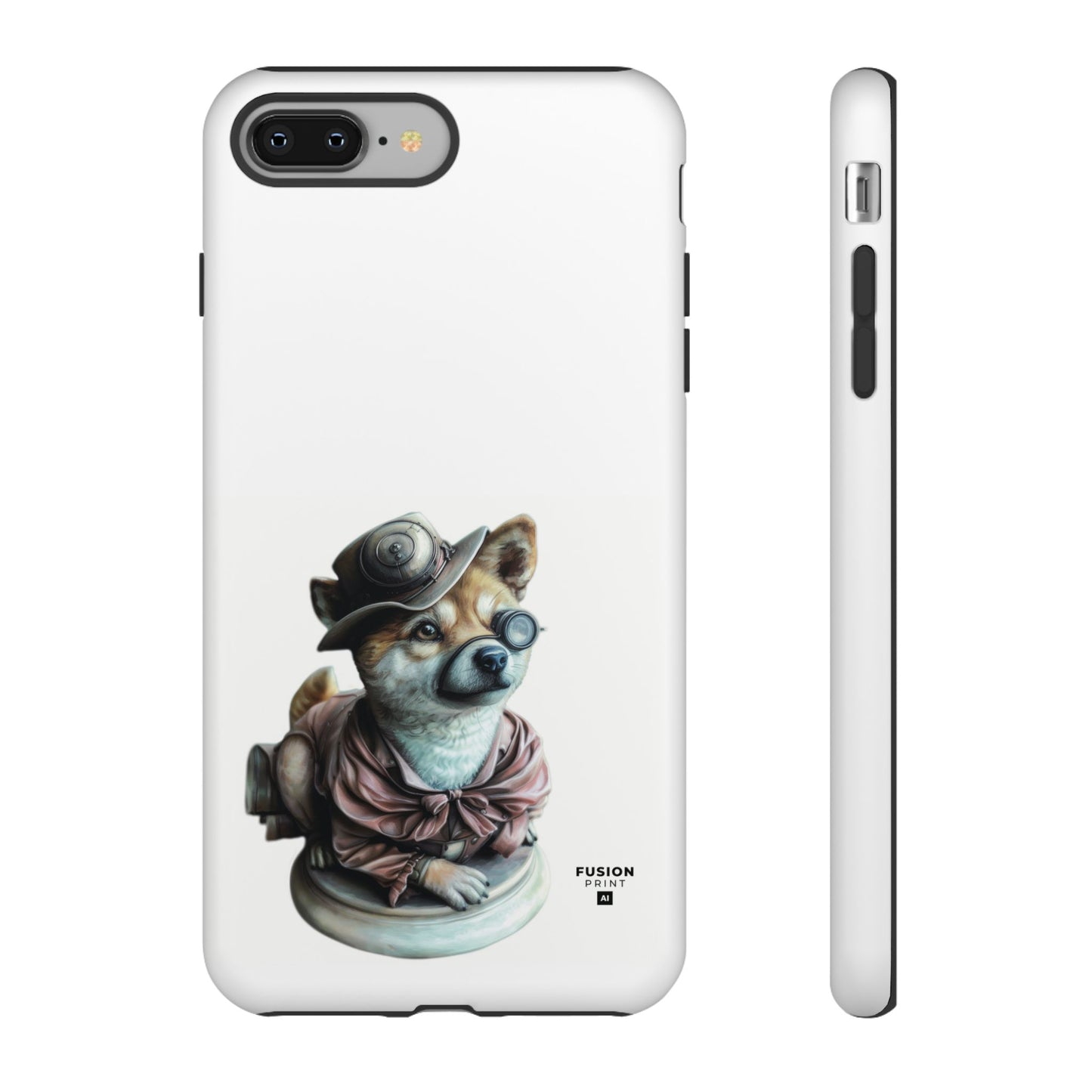 Porcelain Steampunk Chihuahua Figurine Phone Case