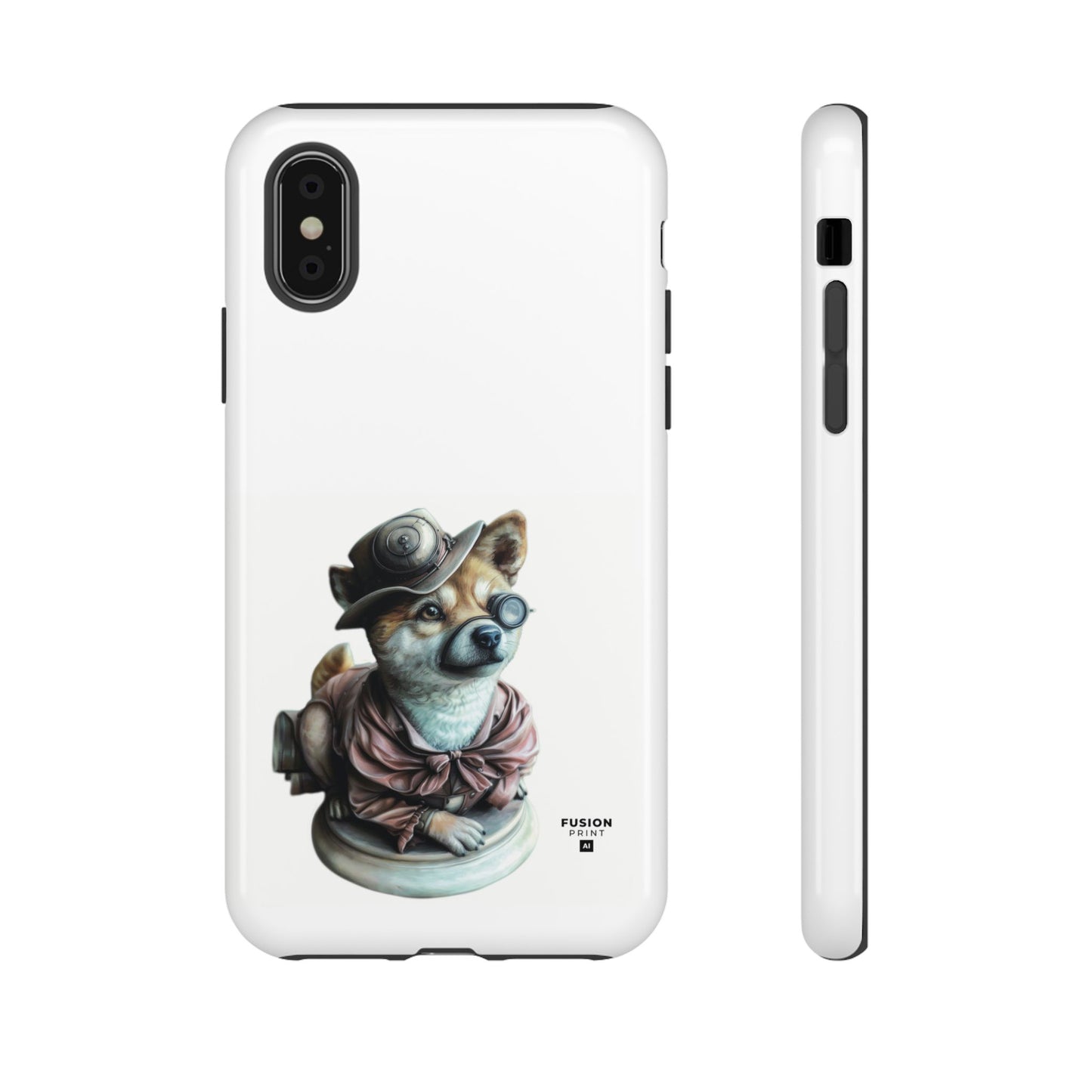 Porcelain Steampunk Chihuahua Figurine Phone Case