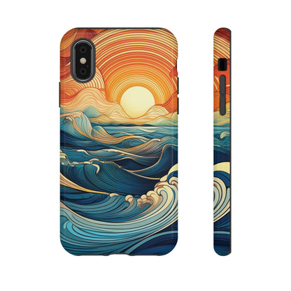 Pop Art Sunset Over the Ocean Phone Case