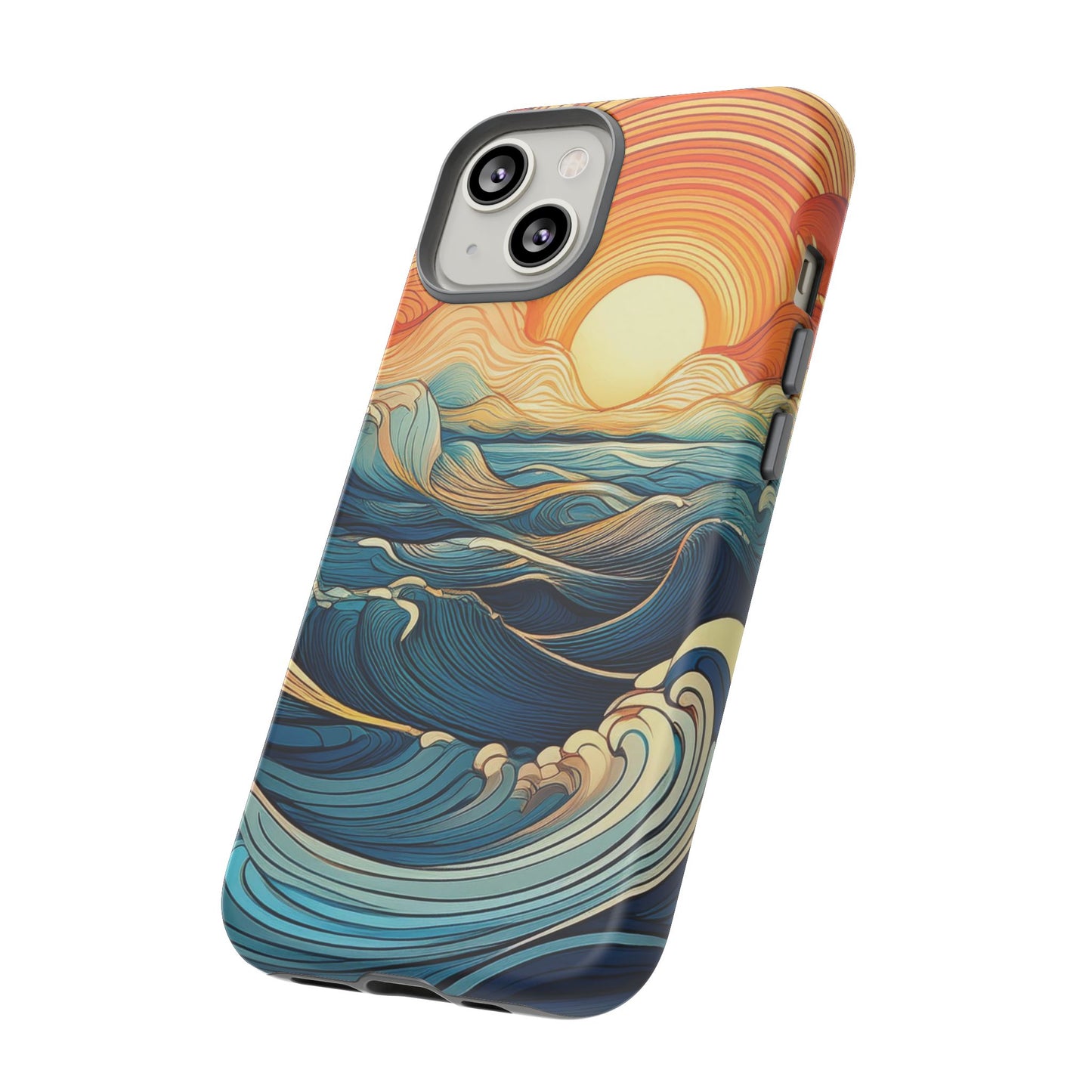 Pop Art Sunset Over the Ocean Phone Case