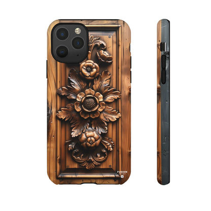 Floret Wood Carving Phone Case