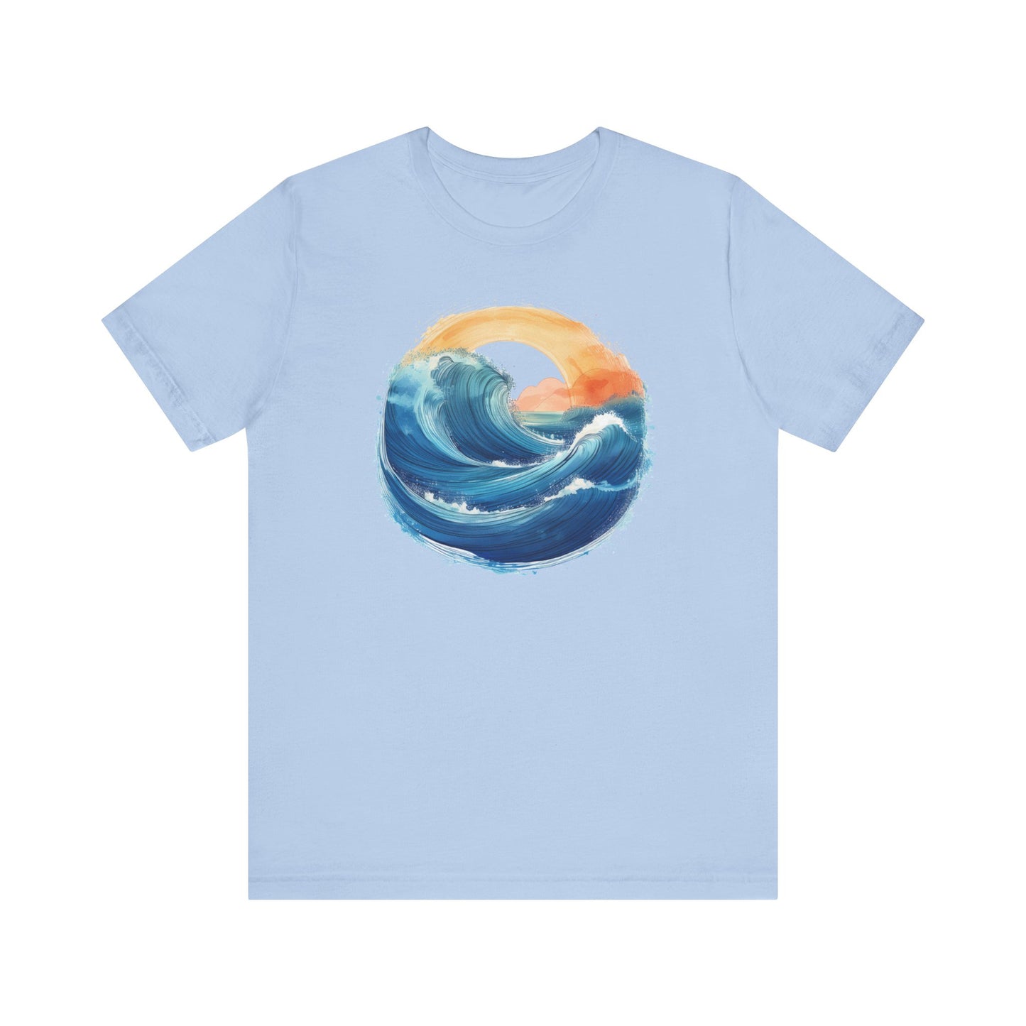 Ocean Wave + Sunset T-shirt | Short Sleeve Tee (Unisex)