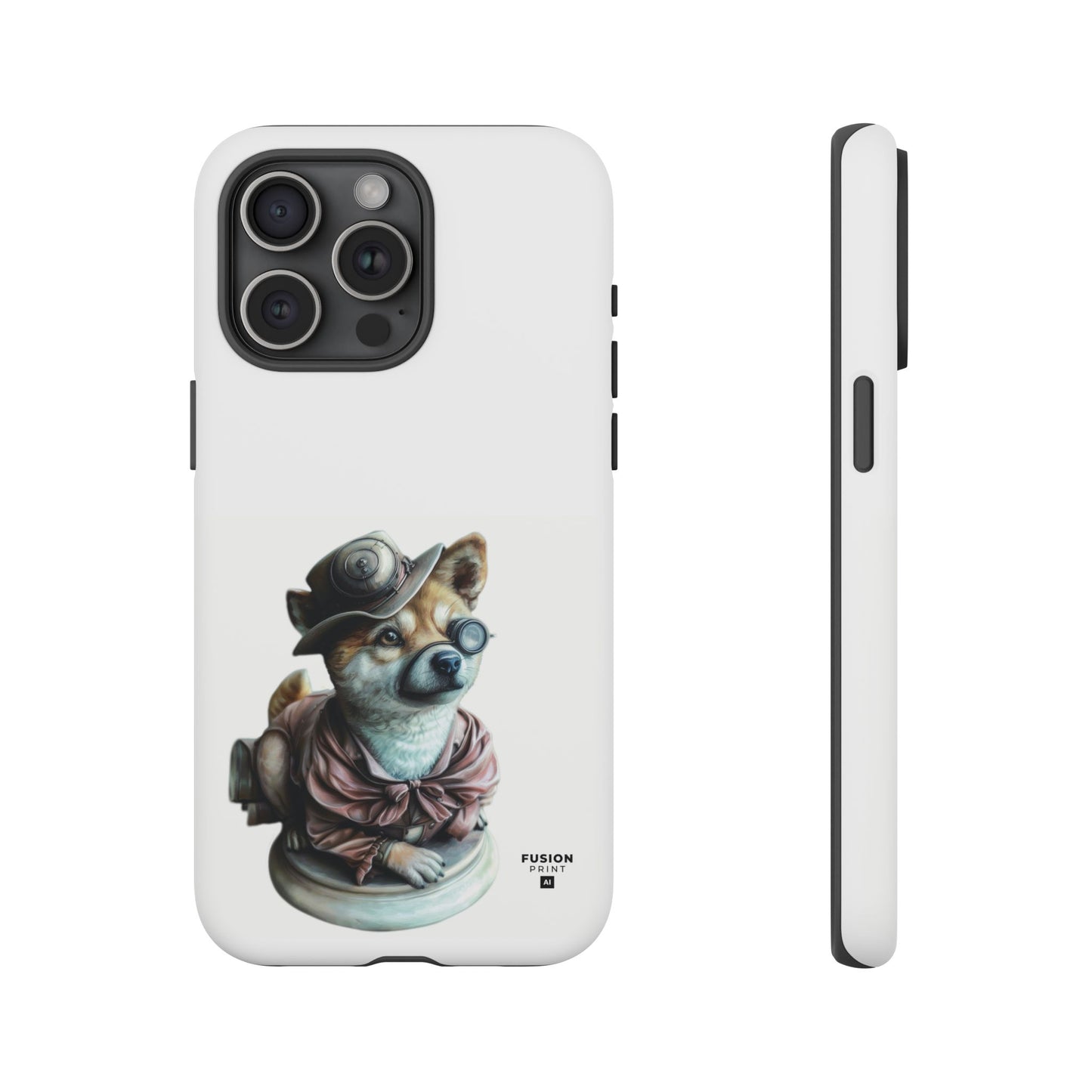 Porcelain Steampunk Chihuahua Figurine Phone Case