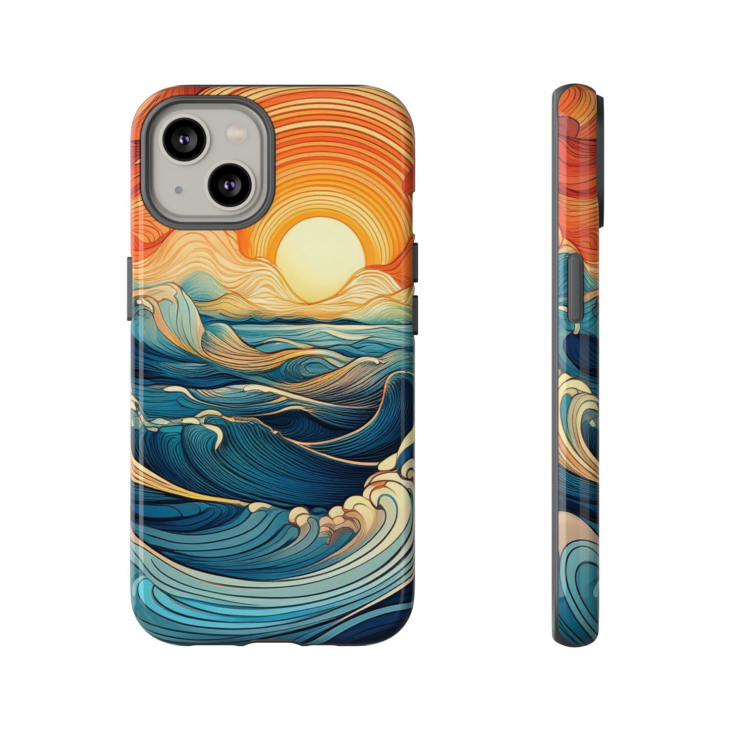 Pop Art Sunset Over the Ocean Phone Case