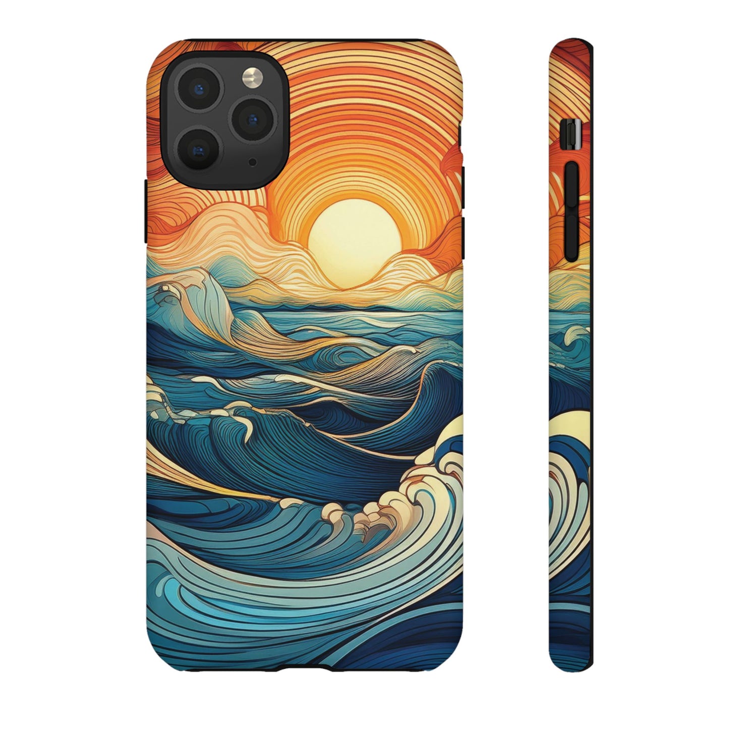 Pop Art Sunset Over the Ocean Phone Case