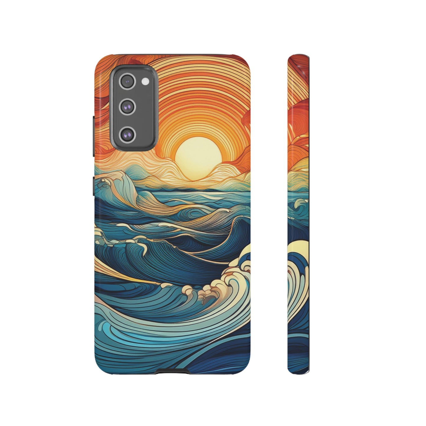 Pop Art Sunset Over the Ocean Phone Case