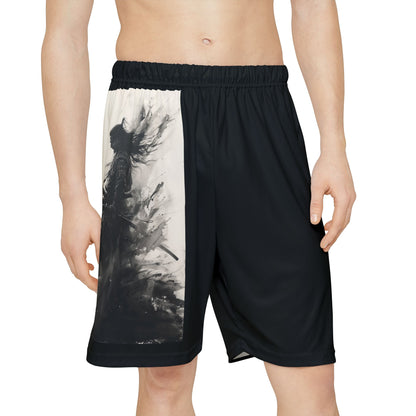 SamurAI Readies for Battle - Men’s Sports Shorts (Black)