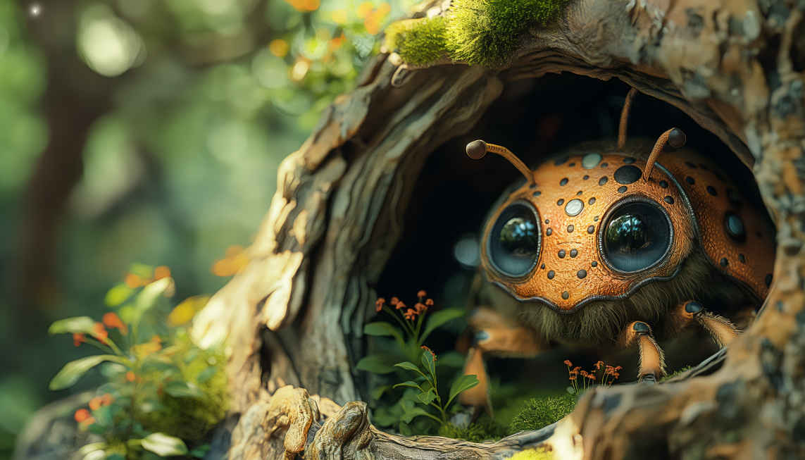 Digital Art Download - Copper Orange Fantasy Bug