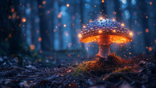 Digital Art Download - Magical Glowing Mushroom