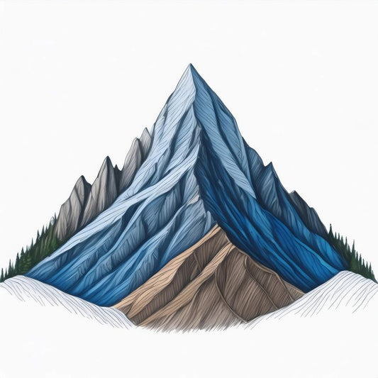 Digital Art Download - Mountain Peak Illustration