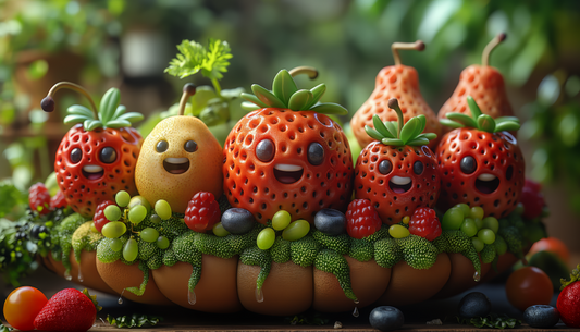 Digital Art Download - Cartoon Fruit Come to Life