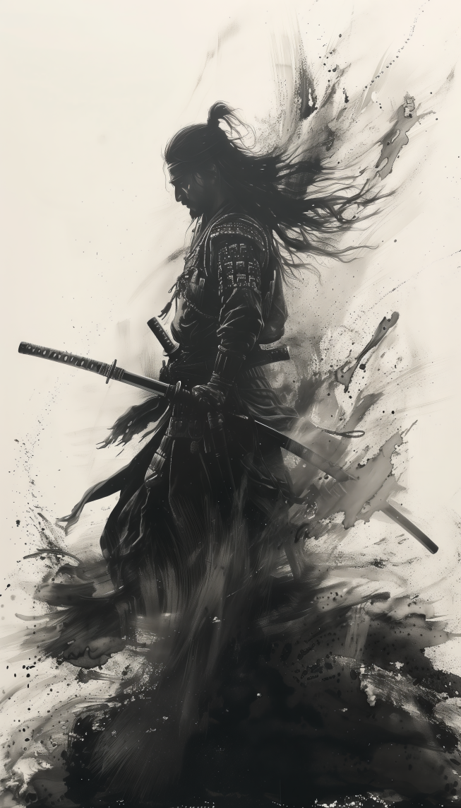 Digital Art Download - Samurai Silhouette