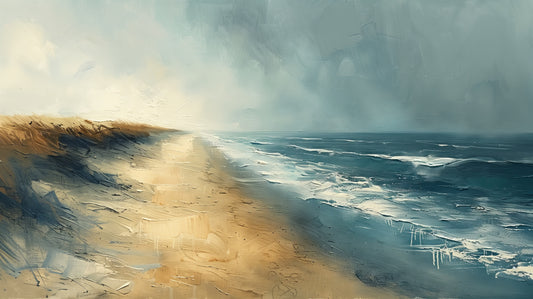 Digital Art Download - Beachfront Painting