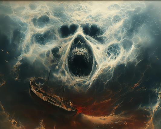 Digital Art Download - Ship Battles a Storm (Fantasy)