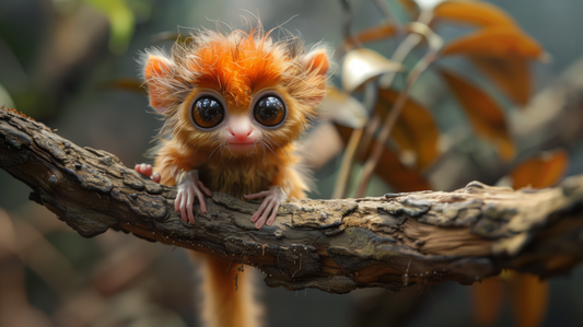 Digital Art Download - Furry Baby Creature in the Forest