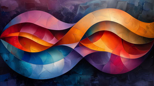 Digital Art Download - Abstract Color Waves Painting
